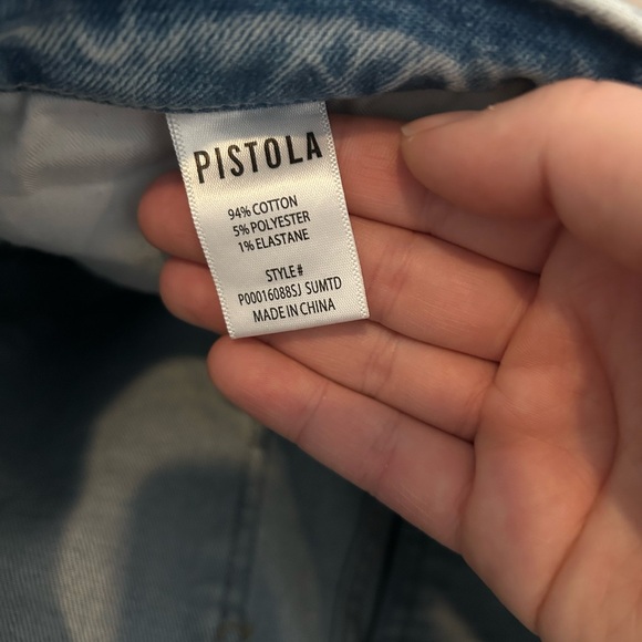 Pistola Lennon High Rise Boot Jean in Summit Distressed Wash - Picture 6 of 6